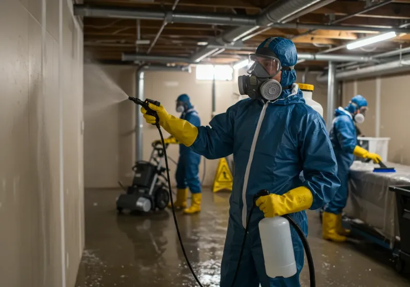 Basement Sanitization and Antimicrobial Treatment process in Mantua, OH